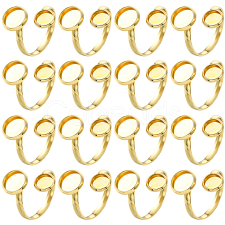 16Pcs 304 Stainless Steel Open Cuff Ring Findings STAS-BBC0008-17-1