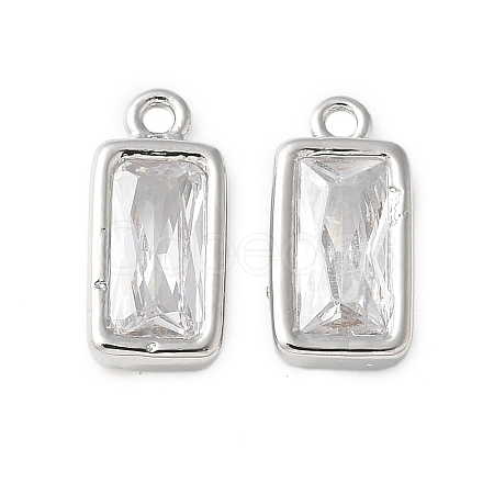 Brass Micro Pave Cubic Zirconia Pendants KK-P290-29P-1