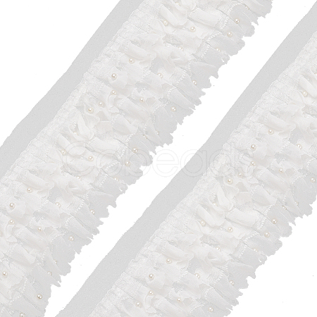 3-Layer Nylon Pleated Lace Trims OCOR-WH0082-40-1