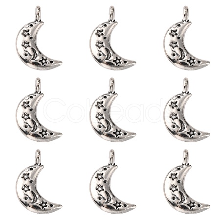 Tibetan Style Alloy Pendants X-TIBEP-S299-27AS-RS-1