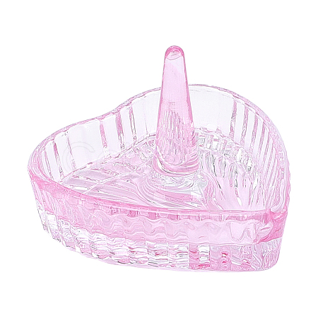 Heart-Shaped Glass Ring Holder AJEW-WH0643-265B-1