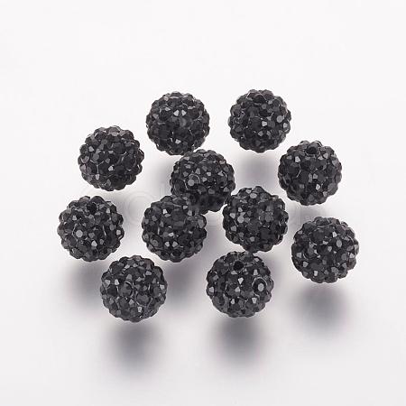 Polymer Clay Rhinestone Beads RB-K050-8mm-C02-1