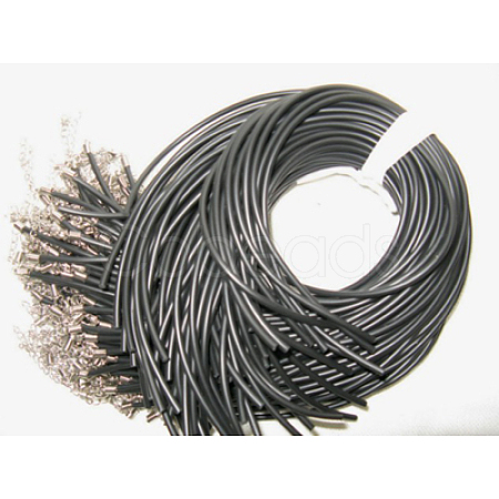 Black Rubber Necklace Cord Making LS-RCOR-D002-B-1