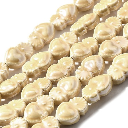 Handmade Porcelain Beads Strands PORC-I028-01B-1