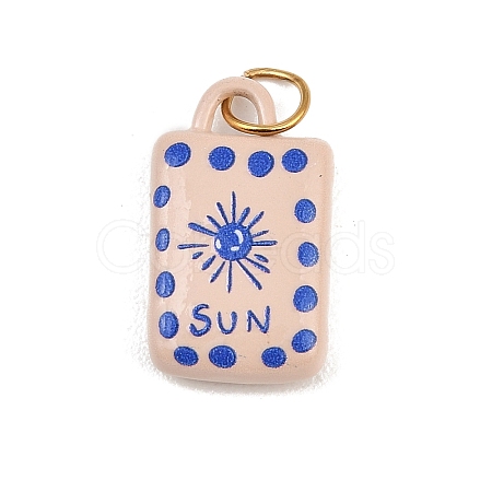 Printed 304 Stainless Steel Pendants STAS-B125-03B-G-1