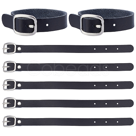 Cowhide Leather Watch Band Strap AJEW-WH0258-251C-1