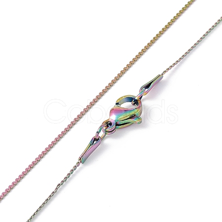 Ion Plating(IP) 304 Stainless Steel Serpentine Chain Necklace for Men Women NJEW-G076-01C-M-1