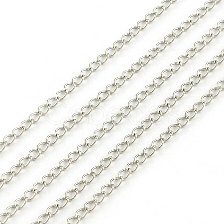 Tarnish Resistant 304 Stainless Steel Curb Chains CHS-R008-23-1
