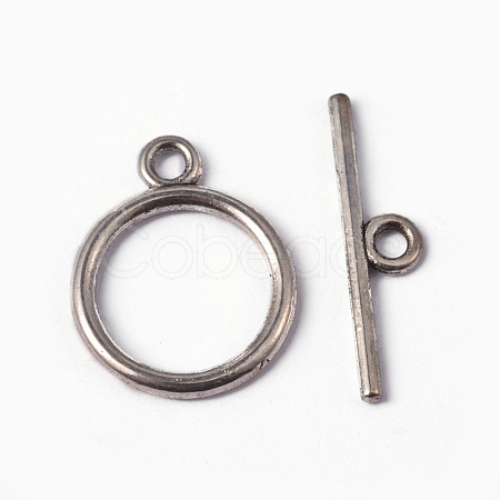 Tibetan Style Toggle Clasps X-TIBEP-A12208-S-FF-1