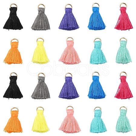 20Pcs 10 Colors Polycotton(Polyester Cotton) Tassel Pendant Decorations FIND-YW0004-57-1