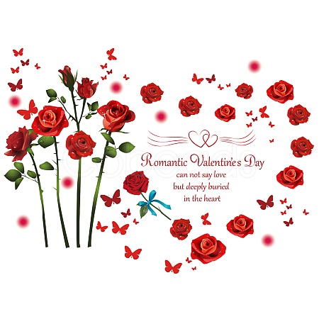 Valentine's Day Theme PVC Wall Stickers DIY-WH0228-222-1