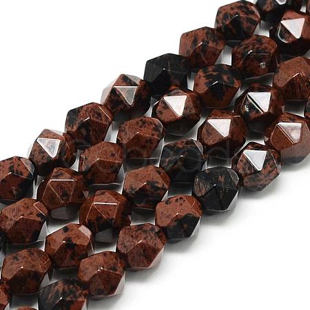 Natural Mahogany Obsidian Beads Strands G-S149-15-10mm-1