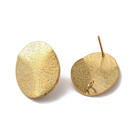Ion Plating(IP) 304 Stainless Steel Stud Earrings Findings STAS-B041-04G-1