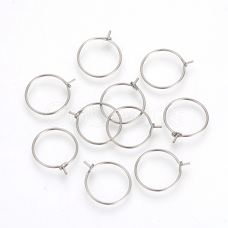 Non-Tarnish 304 Stainless Steel Hoop Earrings X-STAS-R071-41-1