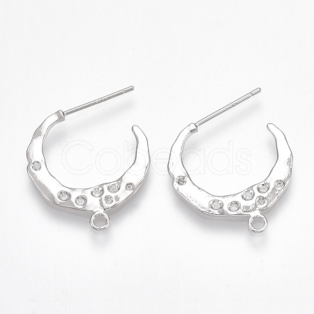 Brass Stud Earring Findings X-KK-T038-223P-1