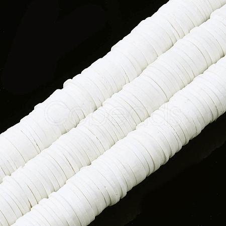 Flat Round Handmade Polymer Clay Beads CLAY-R067-12mm-17-1