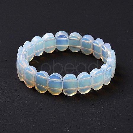 Opalite Oval Beaded Stretch Bracelet G-E010-01O-1