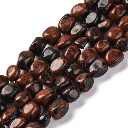 Natural Mahogany Obsidian Beads Strands G-G146-A30-01-1