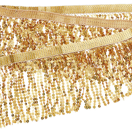 Sparkle PVC Paillette Tassel Ribbons OCOR-WH0078-73A-1