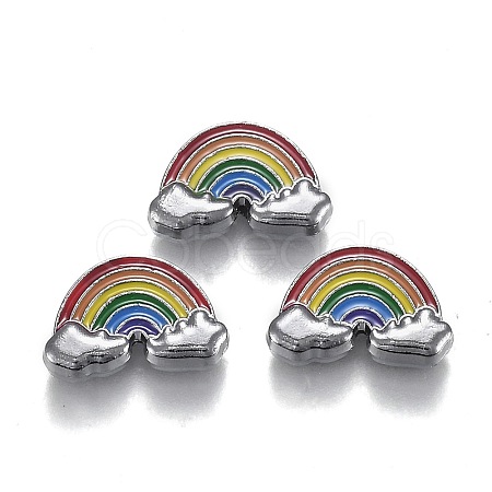 Alloy Enamel Slide Charms ENAM-L033-001P-1