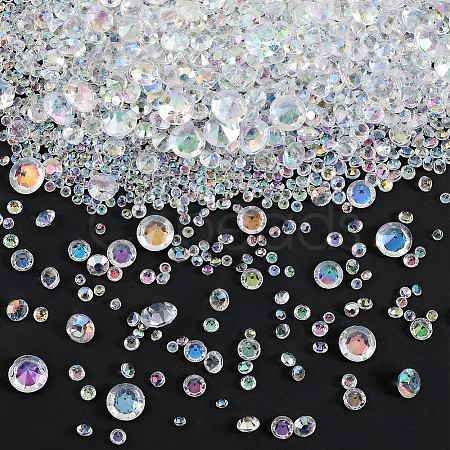 6300Pcs Acrylic Rhinestone Pointed Back Cabochons GACR-SP0001-03B-1