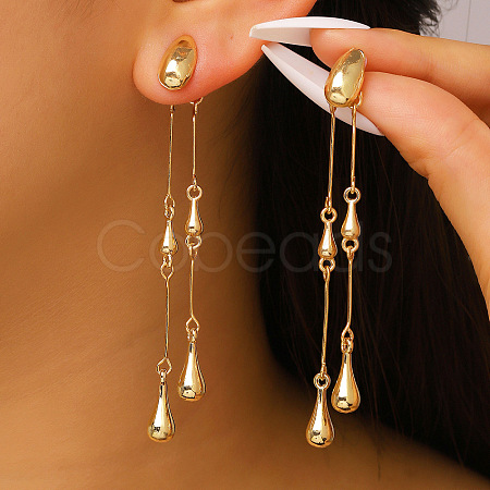 Iron Alloy Stud Dangle Earrings WG996D3-02-1