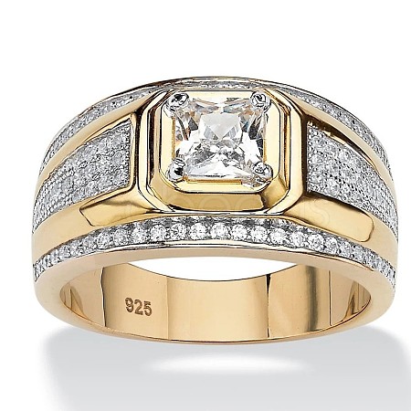 Square Alloy with Crystal Rhinestone Finger Rings FS-WG4A2D8-13-1