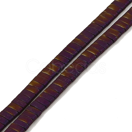 Electroplated Frosted Non-magnetic Synthetic Hematite Beads Strands G-G089-A01-05-1