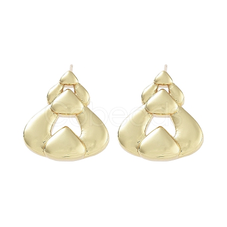 Hollow Teardrop Brass Stud Earrings EJEW-Q811-10G-1