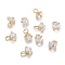 Brass Clear Cubic Zirconia Charms, Long-Lasting Plated, Diamond, Real 18K Gold Plated, 9.5x6.5x6.5mm, Hole: 3mm