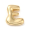 Brass Pendant, Real 18K Gold Plated, Letter E, 22x18x6mm, Hole: 2.5x2.2mm