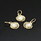 Yellow Gold Filled Filled Pendants, 1/20 14K Gold Filled, Shell, 9x8x1mm