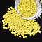 8/0 Two Cut Glass Seed Beads, Hexagon, Opaque Colours, Yellow, 2.5~3x2.5mm, Hole: 0.9mm, about 15000pcs/bag