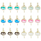 DICOSMETIC 24Pcs 6 Colors Epoxy Resin Big Pendants, Ballet Dancer Charm, with Rack Plating Light Gold Tone Alloy Open Back Bezel, Cadmium Free & Nickel Free & Lead Free, Mixed Color, 50.5x26x7mm, Hole: 2.2mm, 4pcs/color