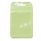 Rectangle Plastic Yin-Yang Zip Lock Bags, Resealable Packaging Bags, Self Seal Bag, Light Green, 10x6x0.02cm, Unilateral Thickness: 2.5 Mil(0.065mm)