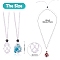 Braided Waxed Cotton Thread Cords Macrame Pouch Necklace Making, Adjustable Glass Beads Interchangeable Stone Necklace, White, 30 inch(76cm), 2pcs/set