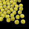 Handmade Luminous Lampwork Beads, Round, Yellow, 12mm, Hole: 2mm