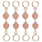 Alloy Enamel Strawberry Link Purse Strap Extenders, with Spring Gate Clasp, Light Gold, Pink, 16cm