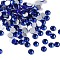 Glass Flat Back Rhinestone, Grade A, Back Plated, Faceted, Half Round, Cobalt, SS6, 1.9~2mm, 1440pcs/bag