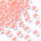 Transparent Acrylic Beads, Bead in Bead, Faceted, Star, Salmon, 10.5x11x7mm, Hole: 2mm, about 1280pcs/500g