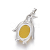 Natural Agate Pendants G-L512-A-M-4
