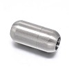 Tarnish Resistant Barrel 304 Stainless Steel Magnetic Clasps with Glue-in Ends X-STAS-D059-18C-1