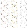 15Pcs 3 Colors Alloy Hollow Heart Open Cuff Bangles Set for Women BJEW-AN0001-57-1