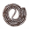 Baking Paint Transparent Glass Beads Strands DGLA-N011-4mm-09-2