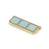 Brass Micro Pave Clear Cubic Zirconia Connector Charms CU-CBA30E8-01G-A-3