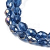 Transparent Electroplate Glass Beads Strands EGLA-N013-T6mm-B28-3