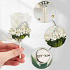 Cloth Rose Flower Boutonniere Brooch with Rhinestone LS-AJEW-WH0258-294C-3