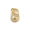 Brass Micro Pave Cubic Zirconia Charms KK-H077-02G-03-1