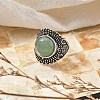 Natural Green Aventurine Adjustable Rings RJEW-I108-03AS-05-2