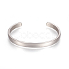 Tarnish Resistant 304 Stainless Steel Cuff Bangles STAS-I110-10-6mm-P-1